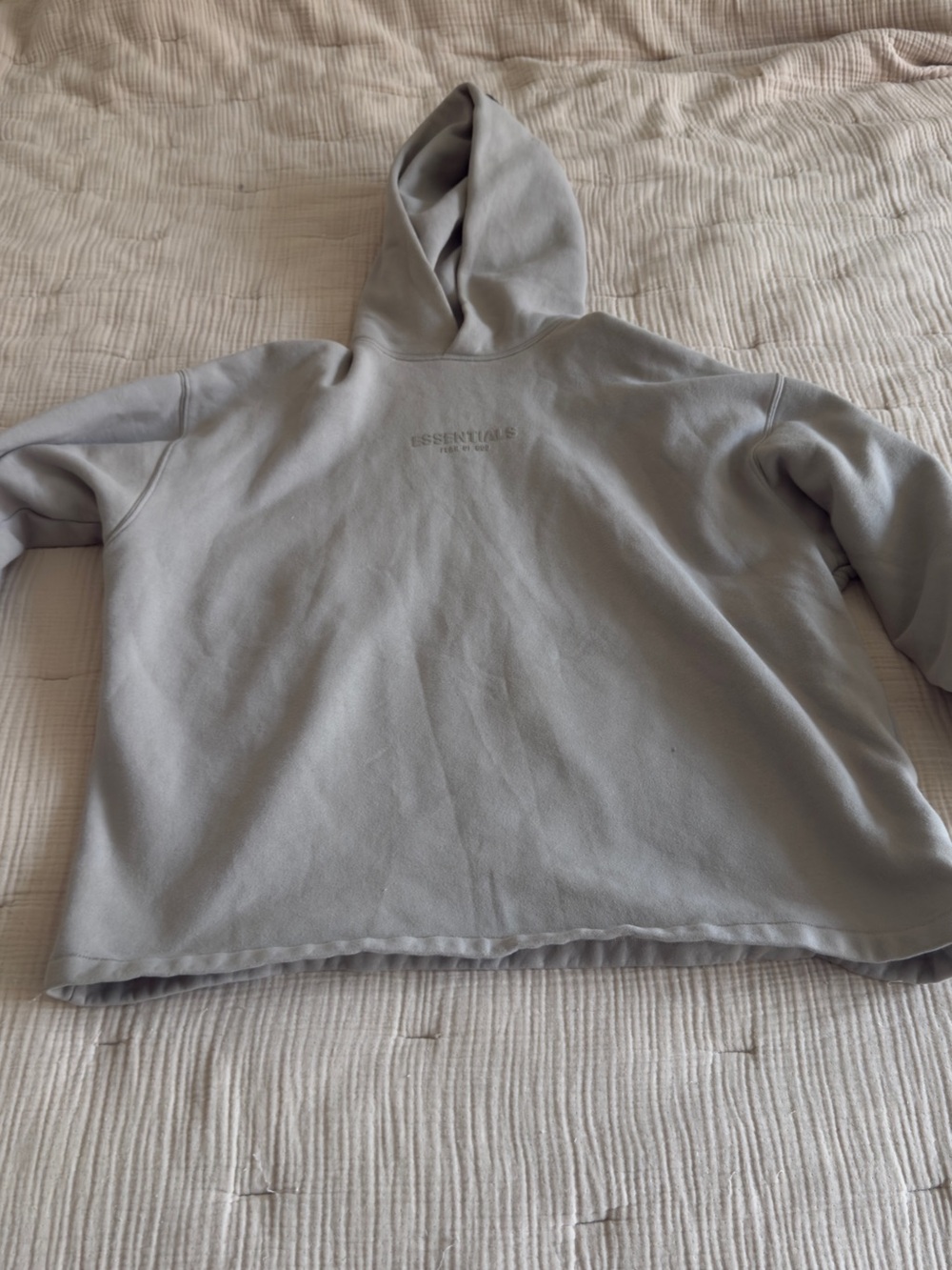 ESSENTIALS Light Gray Hoodie Jacket